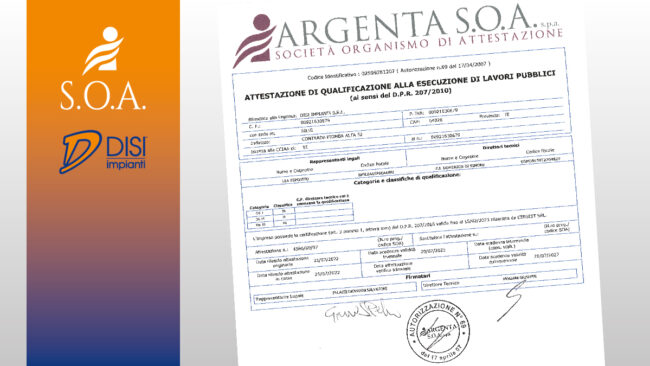 certificazione SOA