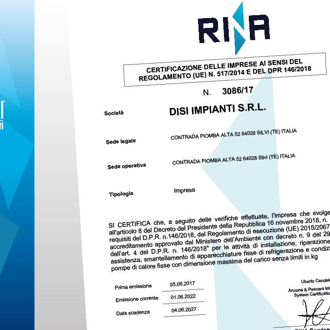 Articolo_certificazione RINA